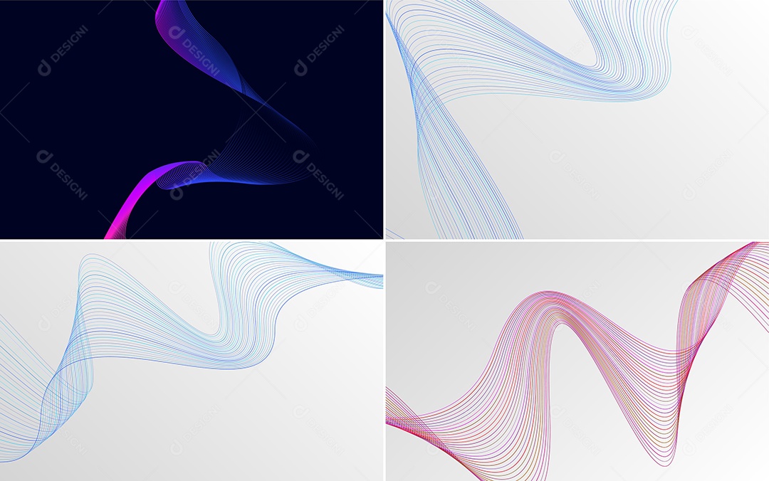 Coleção de conjunto de padrões geométricos de linhas mínimas Vetor EPS