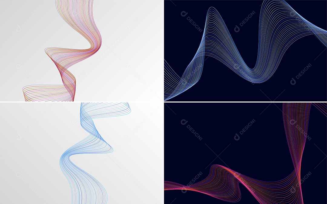Coleção de conjunto de padrões geométricos de linhas mínimas Vetor EPS