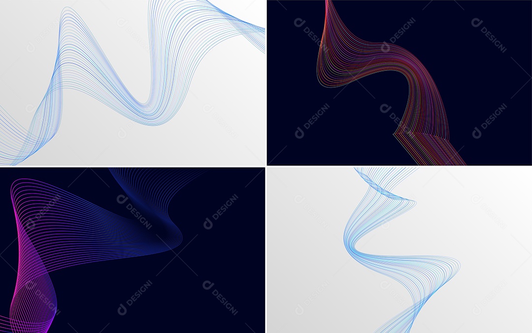 Coleção de conjunto de padrões geométricos de linhas mínimas Vetor EPS