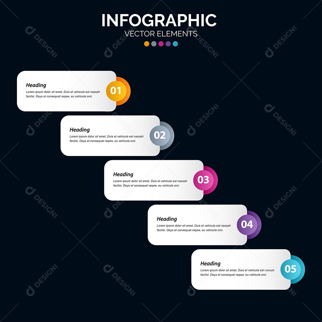 Conjunto de infográficos vetoriais para fazer sua publicidade Vetor EPS