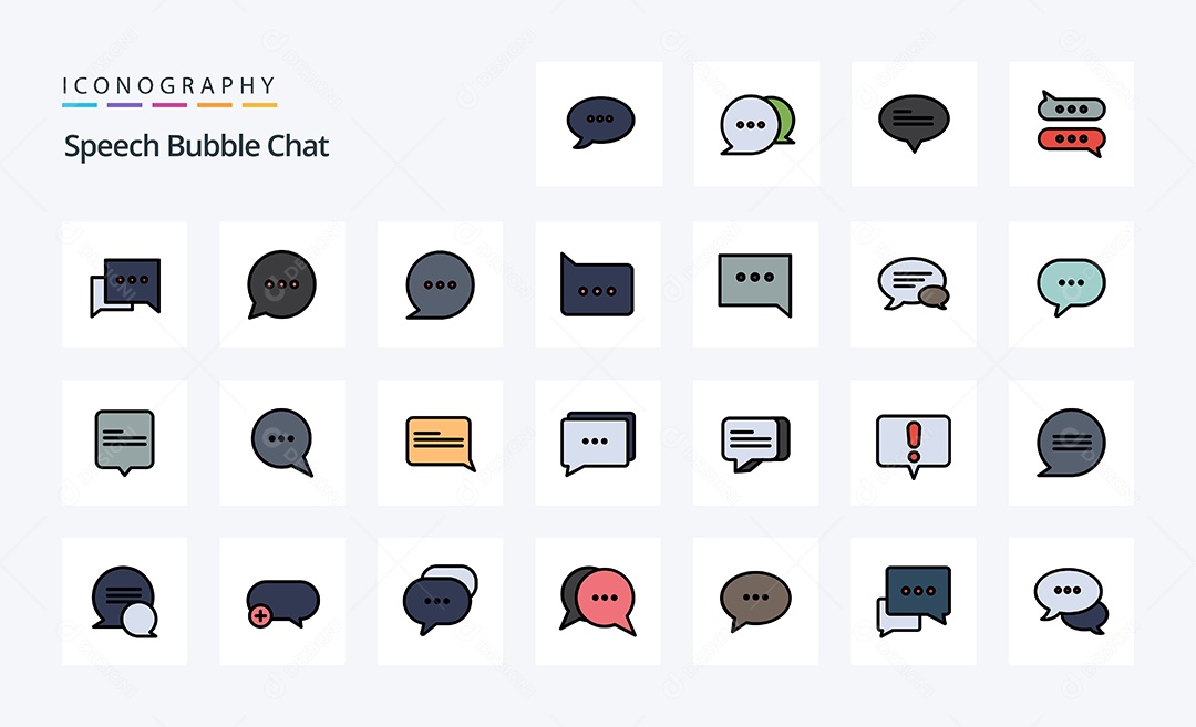 Pacote de Ícones e Elementos Vetores EPS