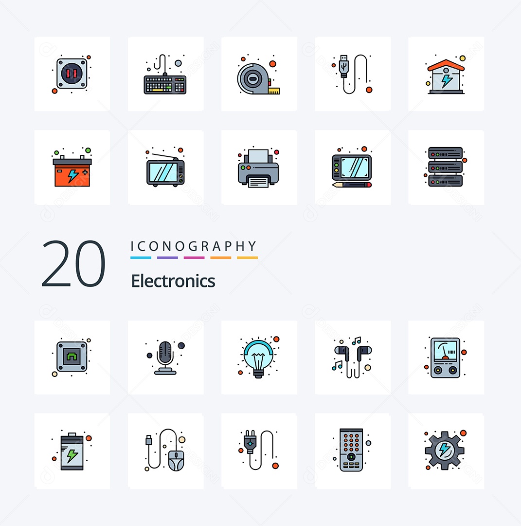 Pacote de Ícones e Elementos Vetores EPS