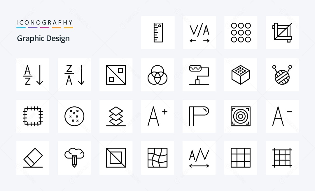 Pacote de Ícones e Elementos Vetores EPS