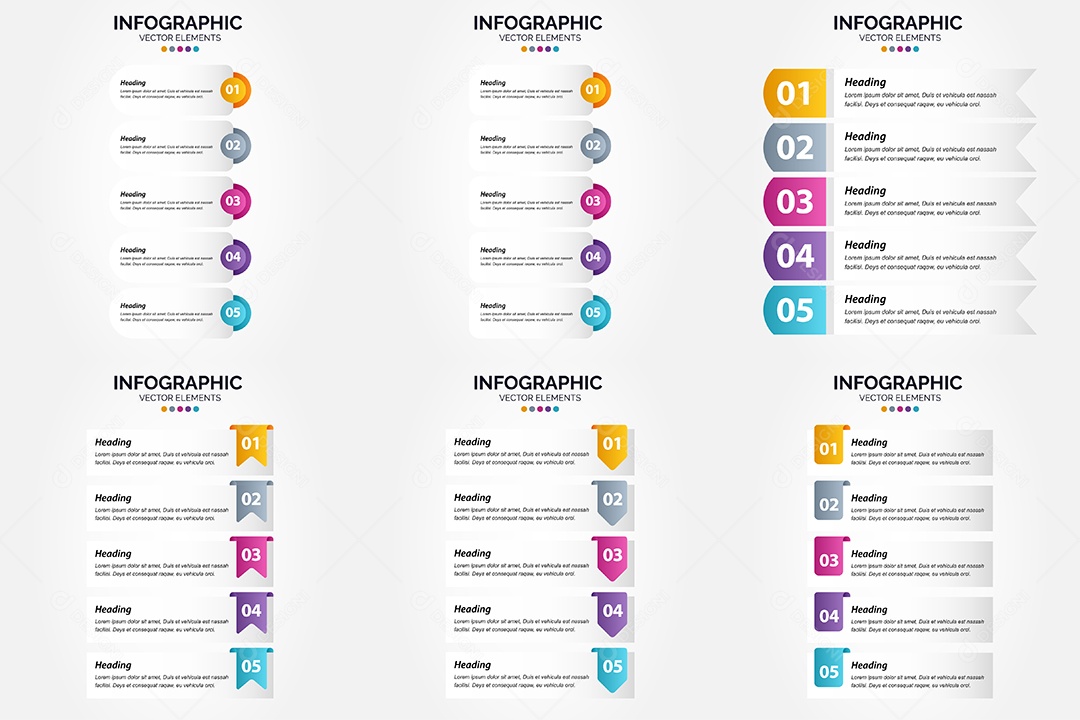 Conjunto de infográficos vetoriais para fazer sua publicidade Vetor EPS