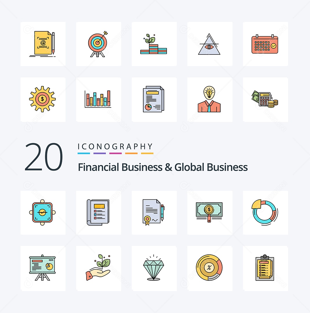 Pacote de Ícones e Elementos Vetores EPS