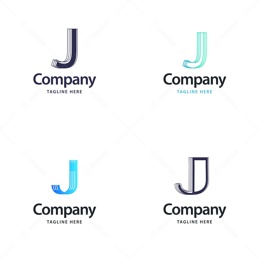 Logo J Personalizada Logotipos Modernos AI Editável