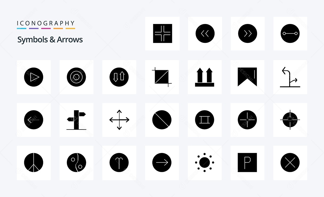 Pacote de Ícones e Elementos Vetores EPS