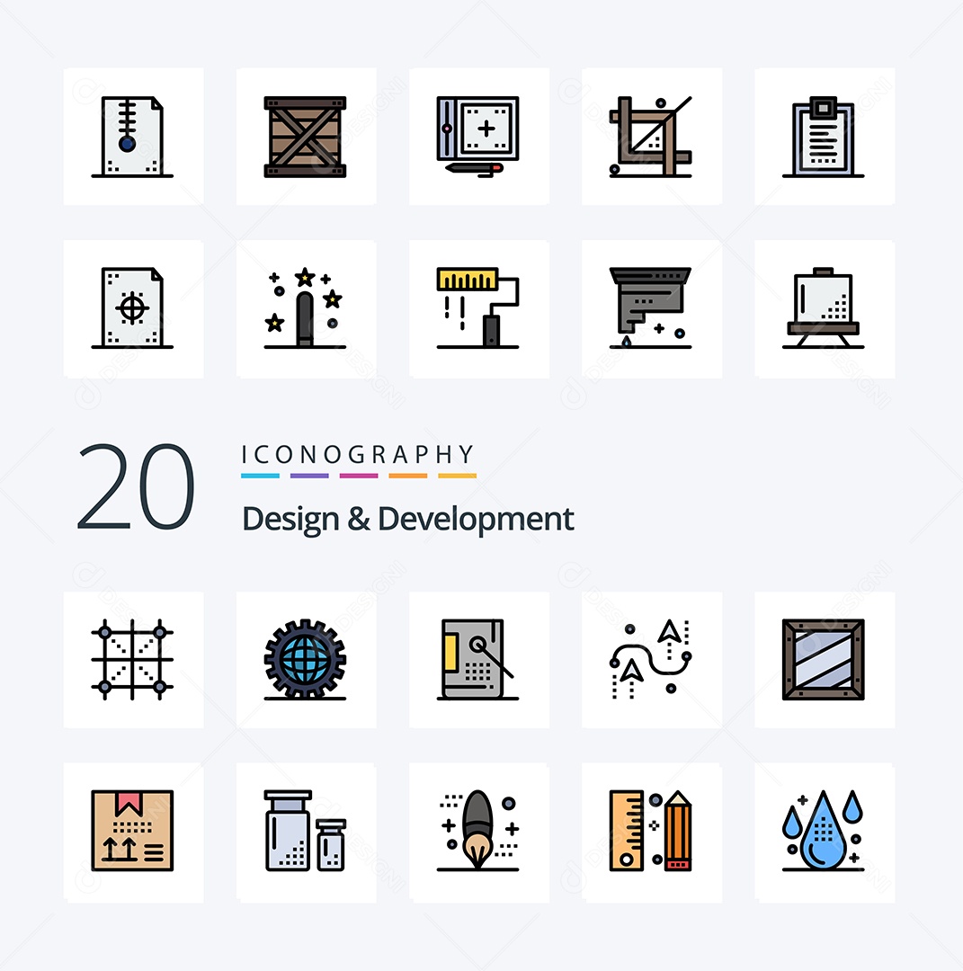 Pacote de Ícones e Elementos Vetores EPS