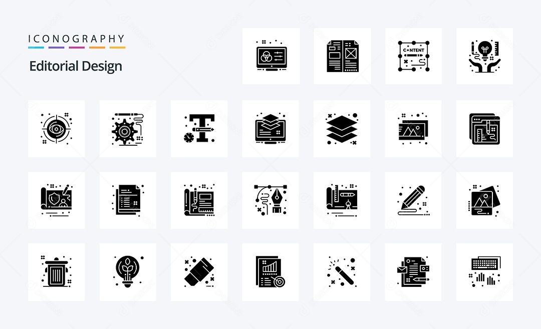 Pacote de Ícones e Elementos Vetores EPS