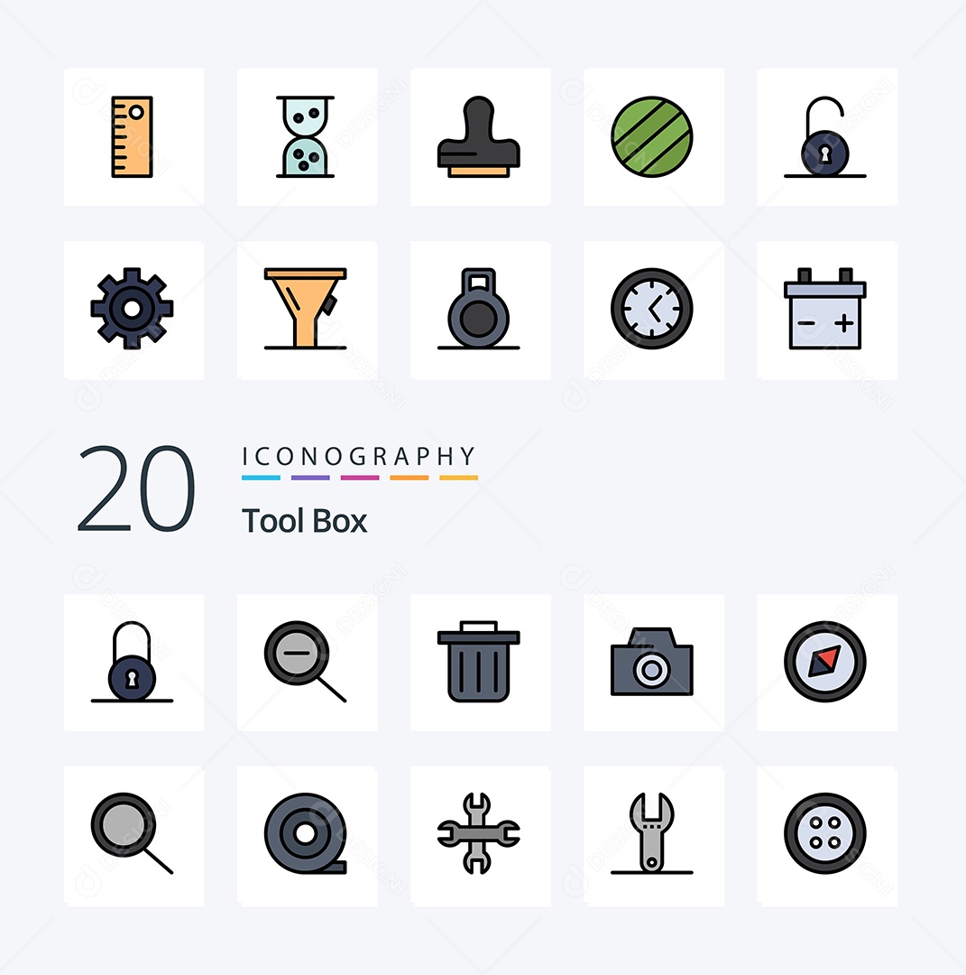 Pacote de Ícones e Elementos Vetores EPS