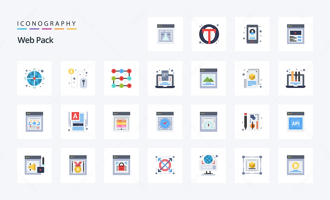 Pacote de Ícones e Elementos Vetores EPS