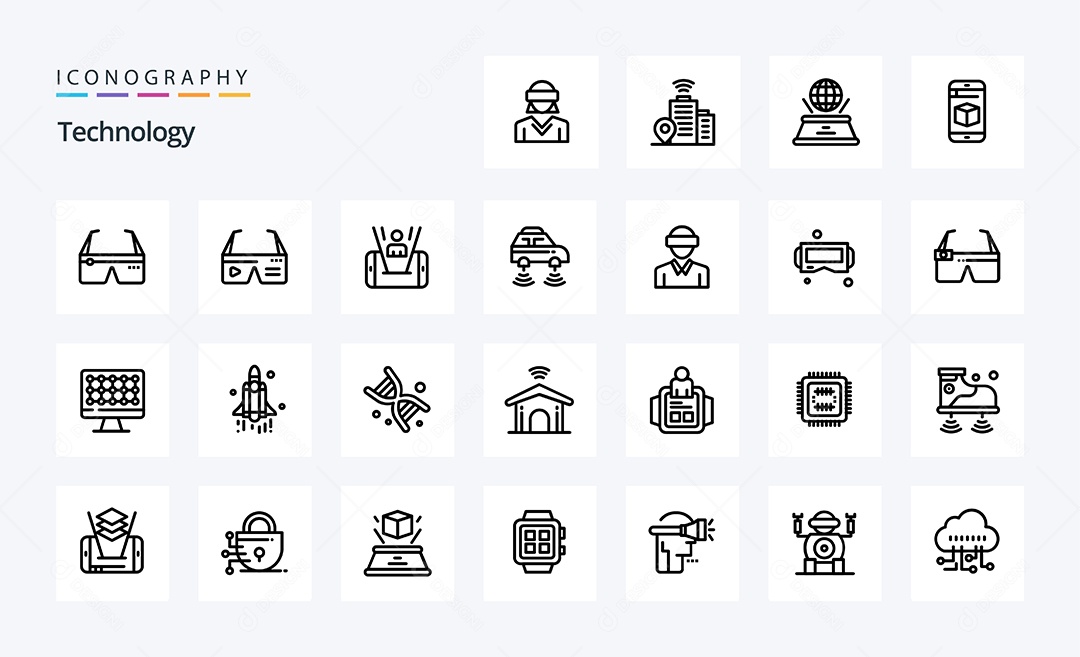 Pacote de Ícones e Elementos Vetores EPS