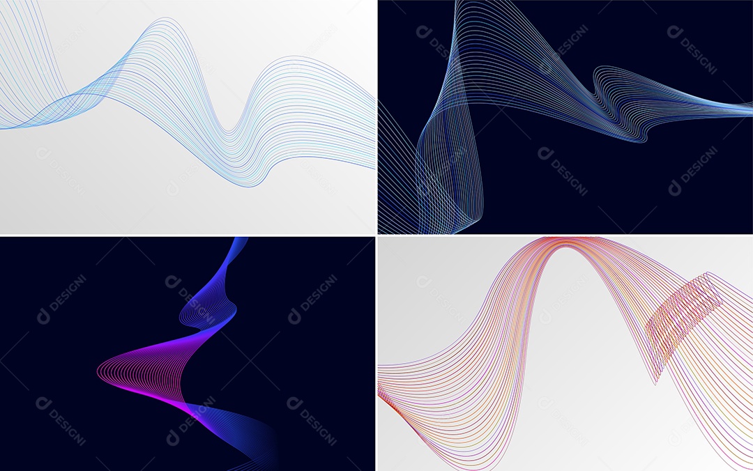 Coleção de conjunto de padrões geométricos de linhas mínimas Vetor EPS
