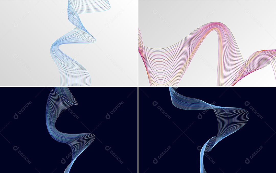 Coleção de conjunto de padrões geométricos de linhas mínimas Vetor EPS