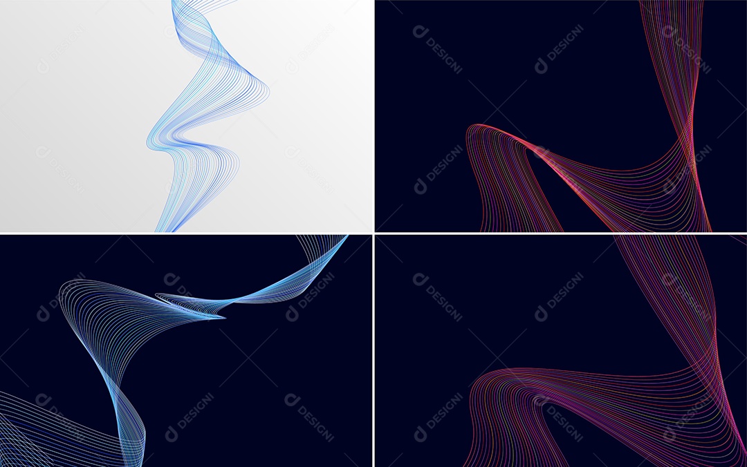 Coleção de conjunto de padrões geométricos de linhas mínimas Vetor EPS