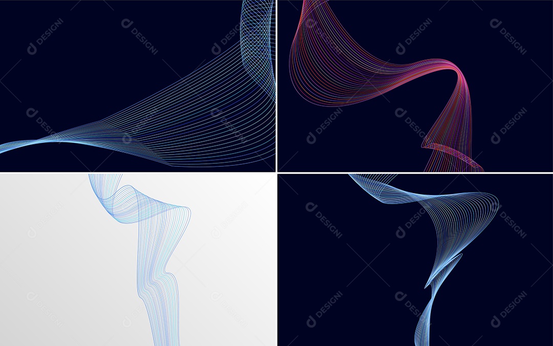 Coleção de conjunto de padrões geométricos de linhas mínimas Vetor EPS