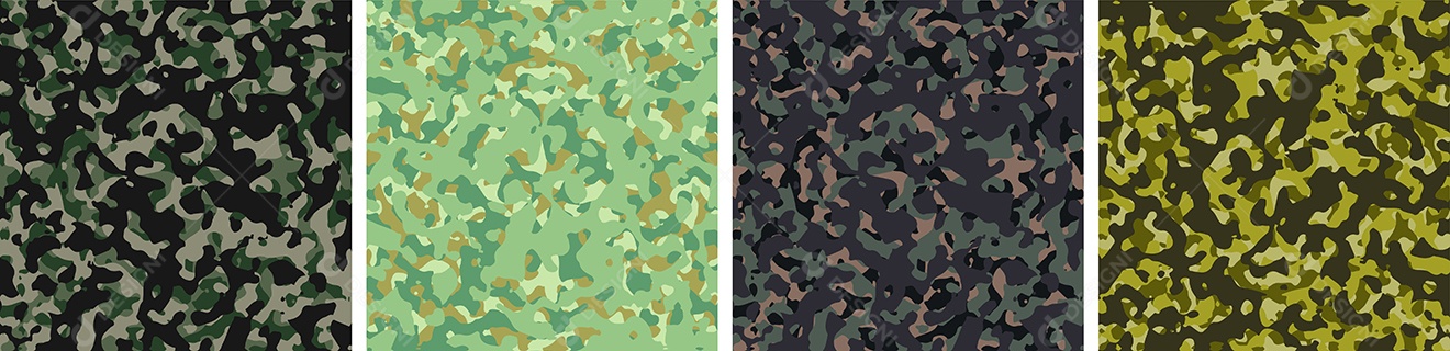 Padrão de Conjunto de fundo de Camuflagem Vetor EPS