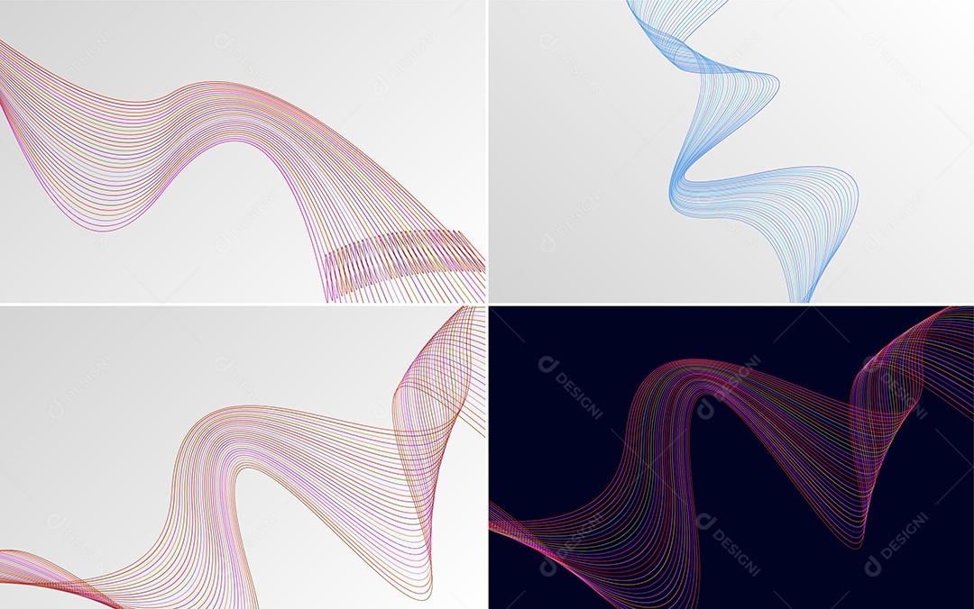 Coleção de conjunto de padrões geométricos de linhas mínimas Vetor EPS
