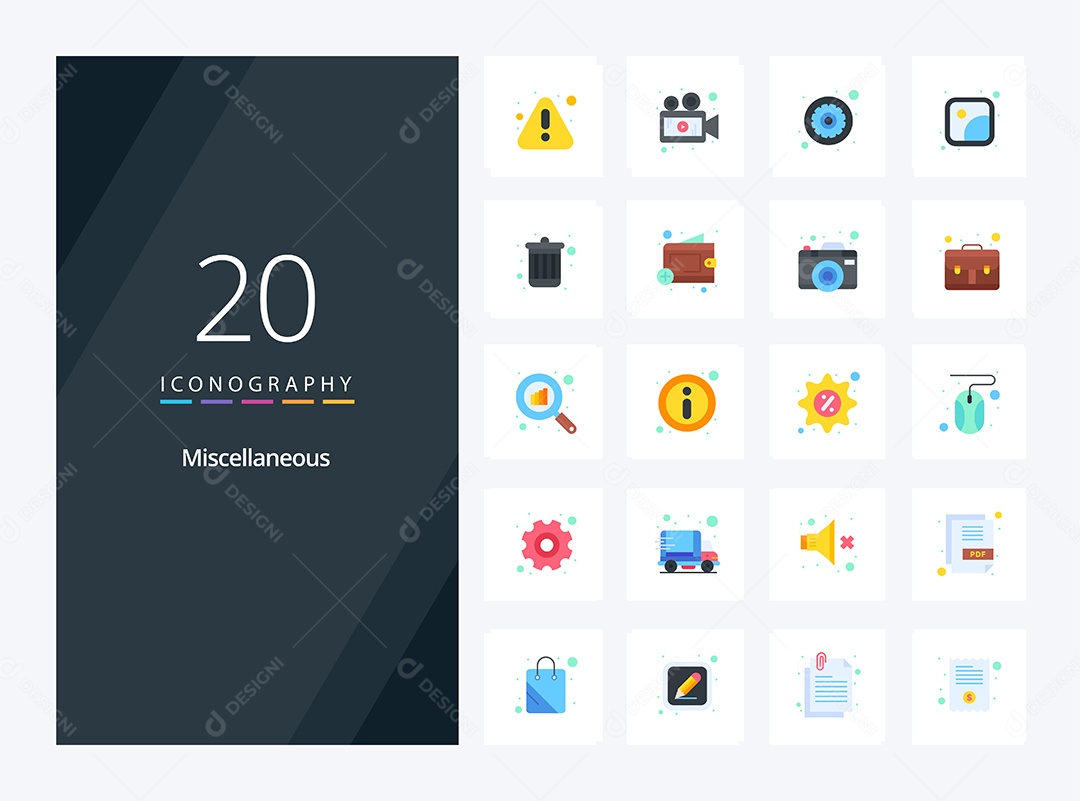 Pacote de Ícones e Elementos Vetores EPS