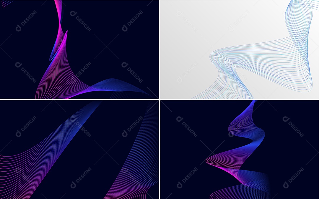 Coleção de conjunto de padrões geométricos de linhas mínimas Vetor EPS