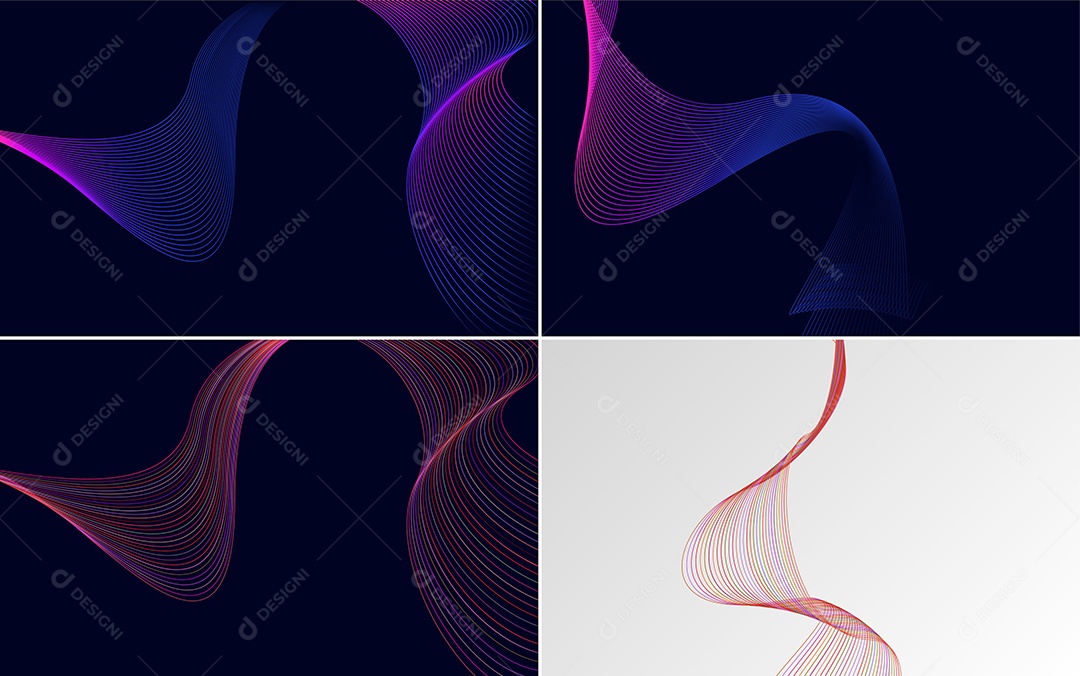 Coleção de conjunto de padrões geométricos de linhas mínimas Vetor EPS