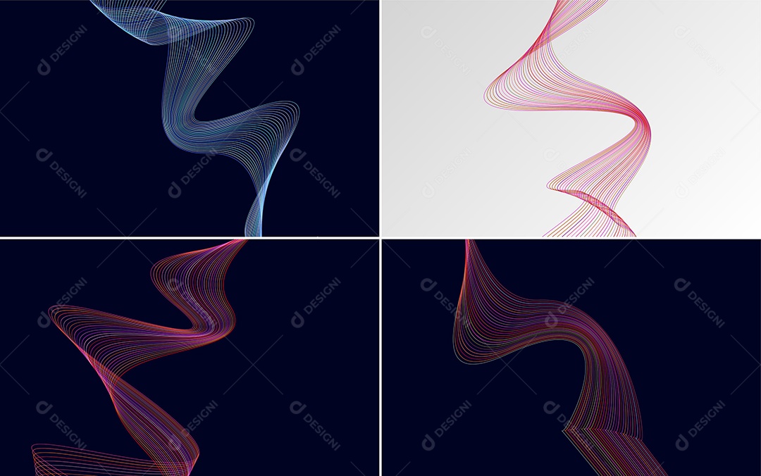 Coleção de conjunto de padrões geométricos de linhas mínimas Vetor EPS