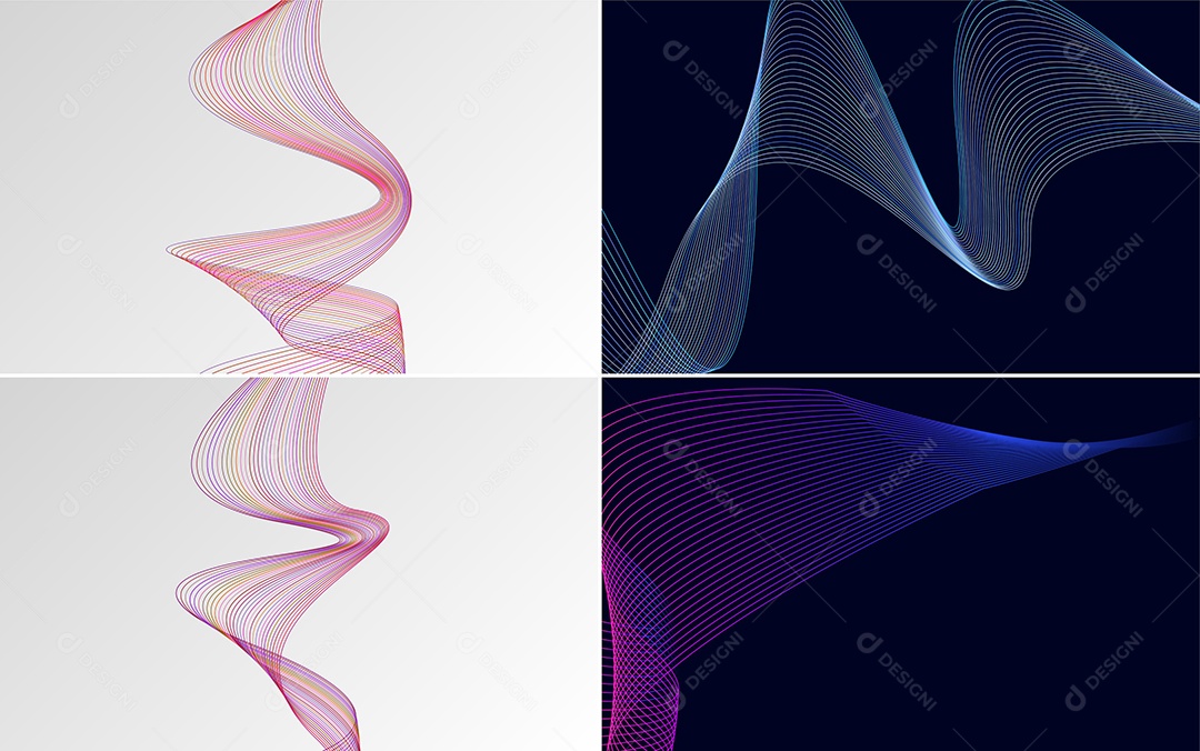 Coleção de conjunto de padrões geométricos de linhas mínimas Vetor EPS