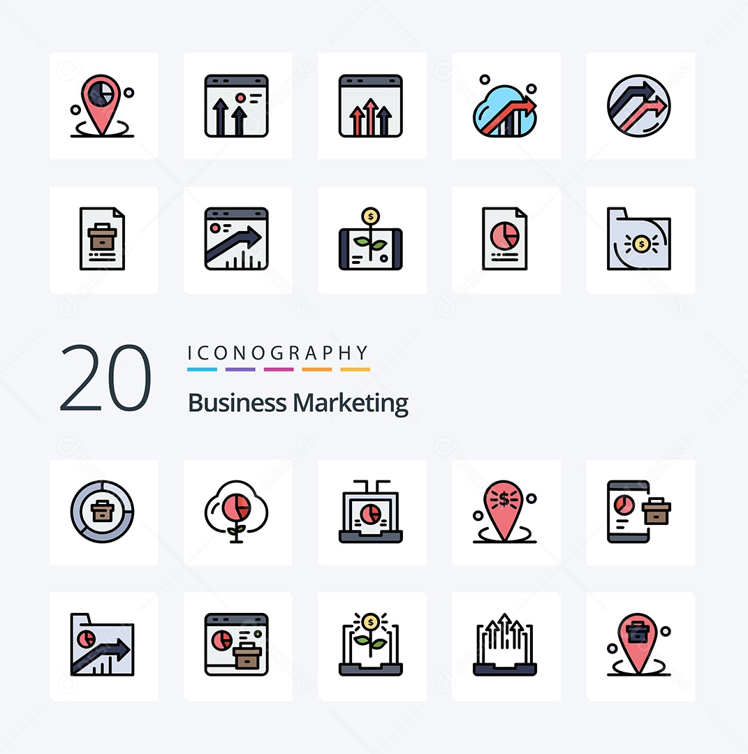 Pacote de Ícones e Elementos Vetores EPS