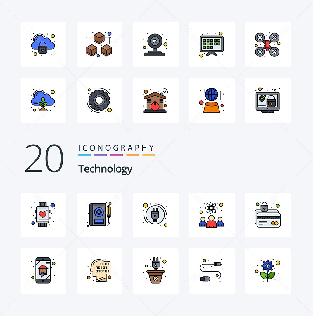 Pacote de Ícones e Elementos Vetores EPS