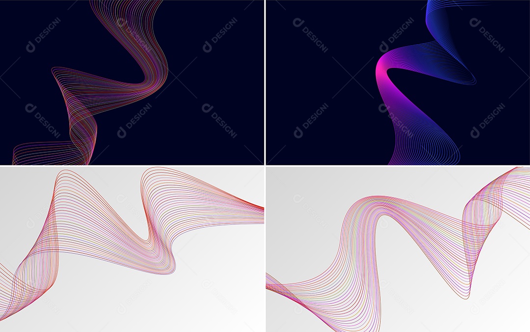 Coleção de conjunto de padrões geométricos de linhas mínimas Vetor EPS