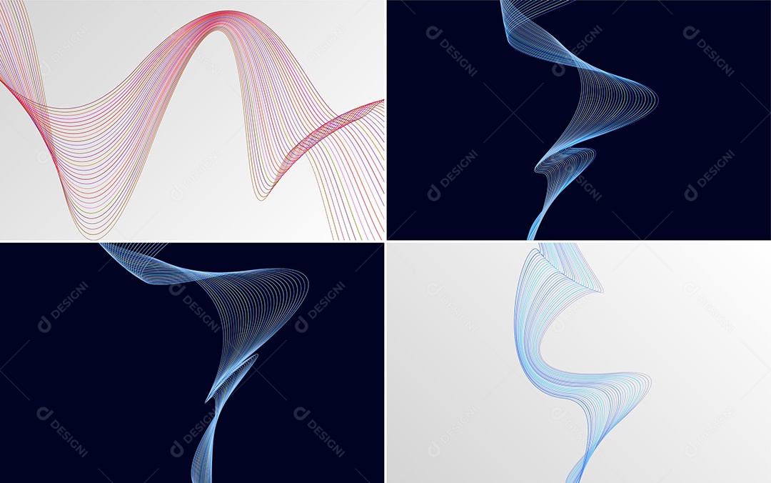 Coleção de conjunto de padrões geométricos de linhas mínimas Vetor EPS