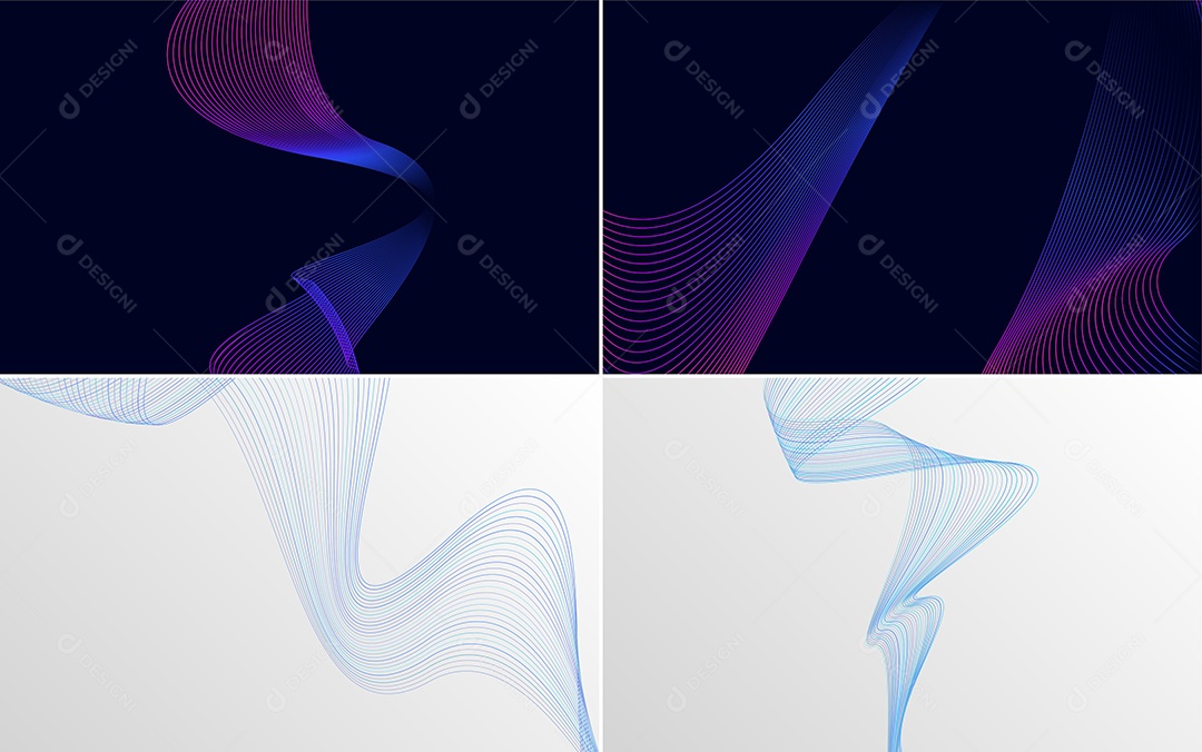 Coleção de conjunto de padrões geométricos de linhas mínimas Vetor EPS