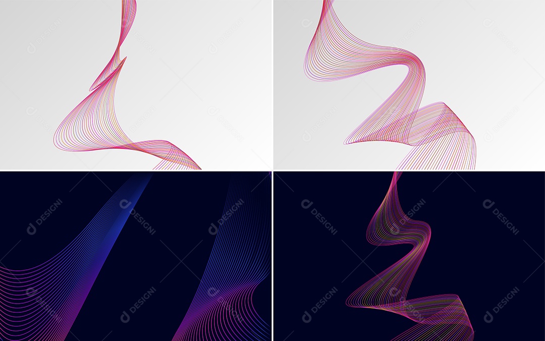 Coleção de conjunto de padrões geométricos de linhas mínimas Vetor EPS