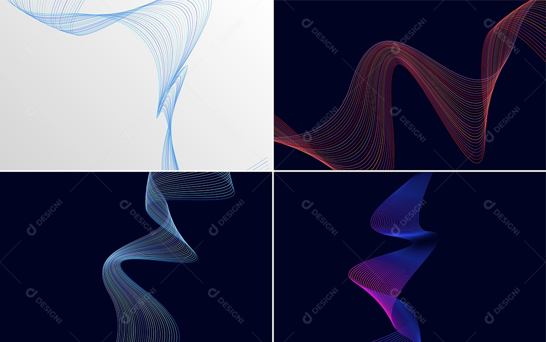 Coleção de conjunto de padrões geométricos de linhas mínimas Vetor EPS