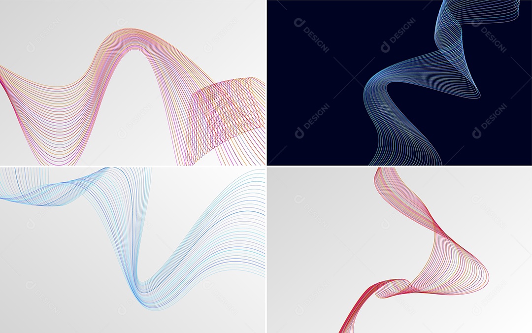 Coleção de conjunto de padrões geométricos de linhas mínimas Vetor EPS