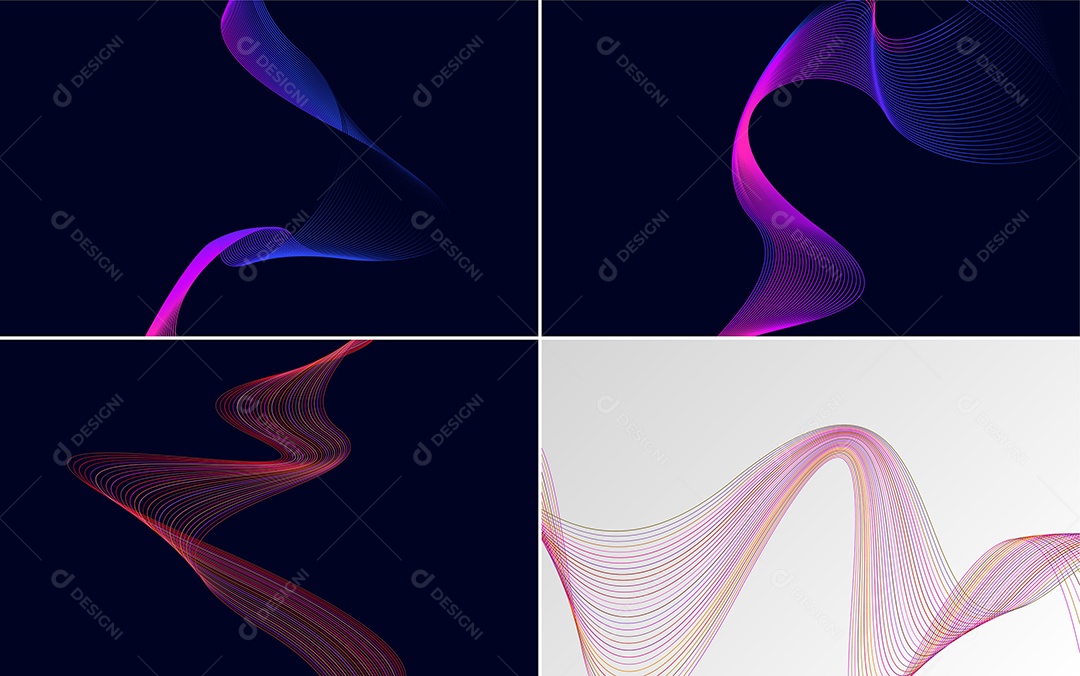 Coleção de conjunto de padrões geométricos de linhas mínimas Vetor EPS