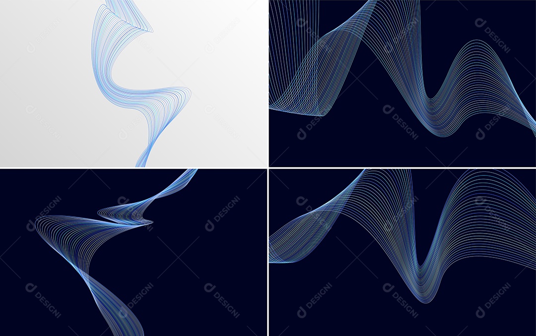 Coleção de conjunto de padrões geométricos de linhas mínimas Vetor EPS