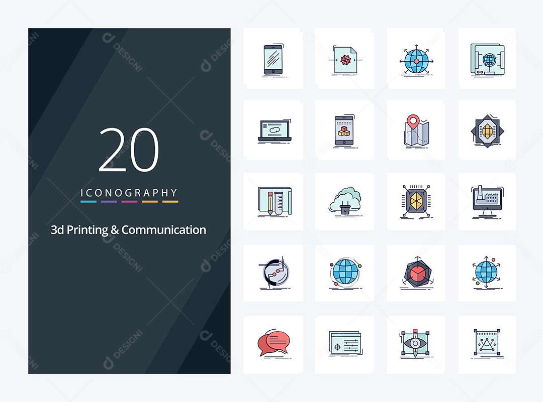 Pacote de Ícones e Elementos Vetores EPS