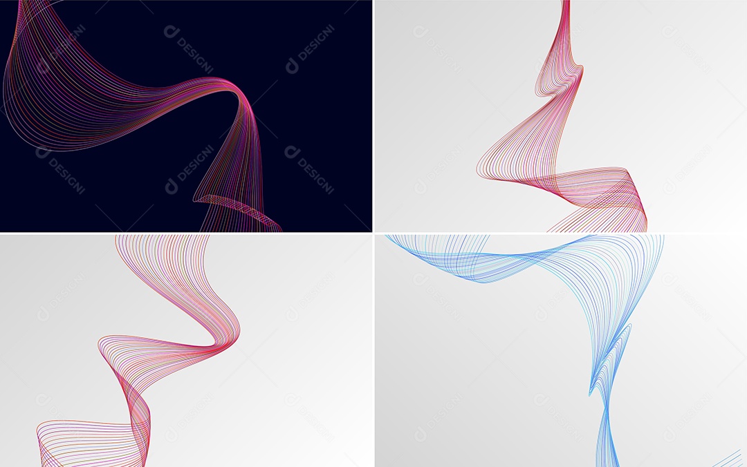 Coleção de conjunto de padrões geométricos de linhas mínimas