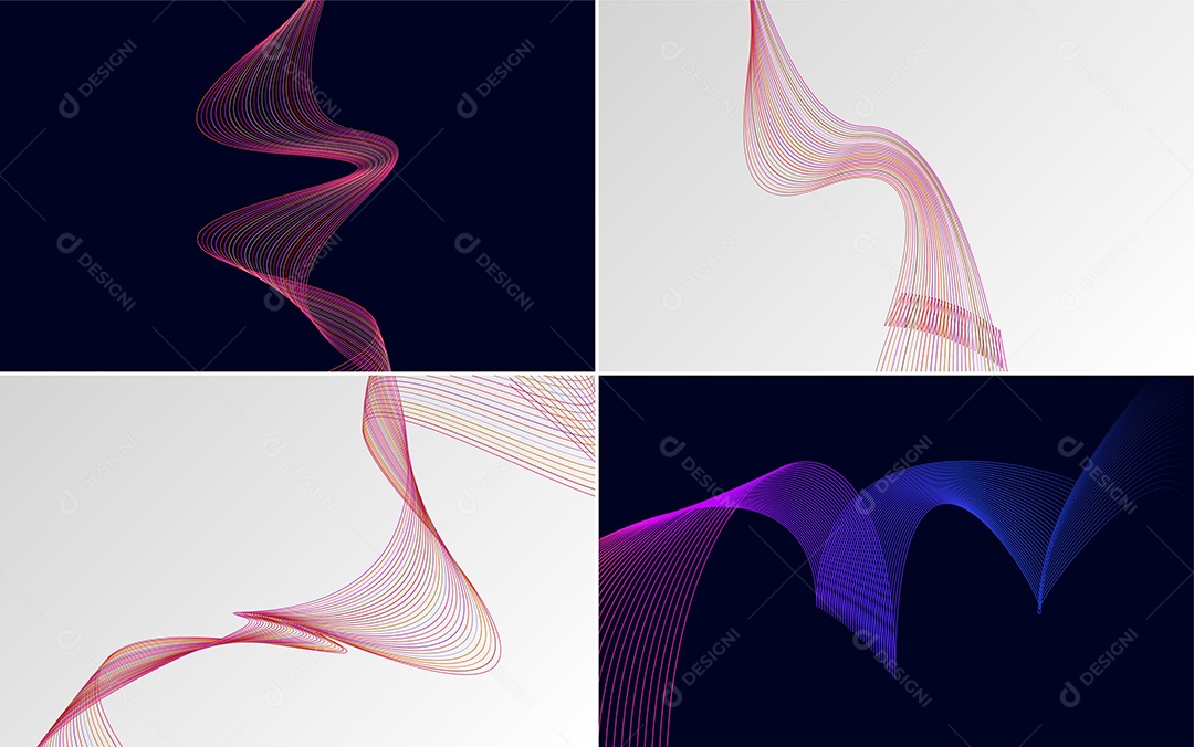 Coleção de conjunto de padrões geométricos de linhas mínimas