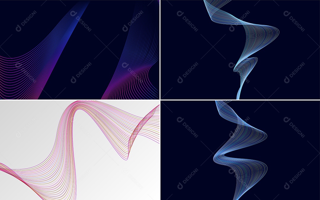 Coleção de conjunto de padrões geométricos de linhas mínimas Vetor EPS