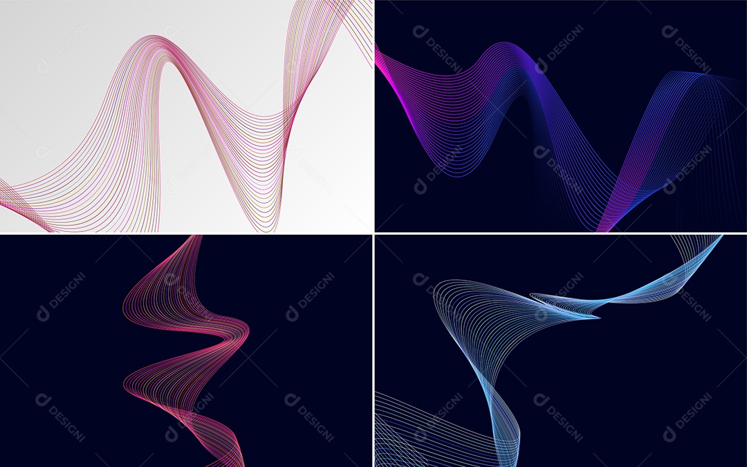 Coleção de conjunto de padrões geométricos de linhas mínimas Vetor EPS