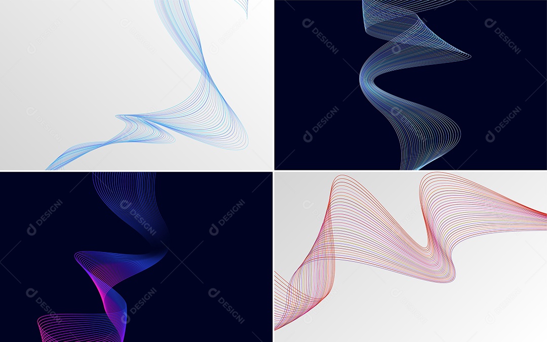 Coleção de conjunto de padrões geométricos de linhas mínimas Vetor EPS