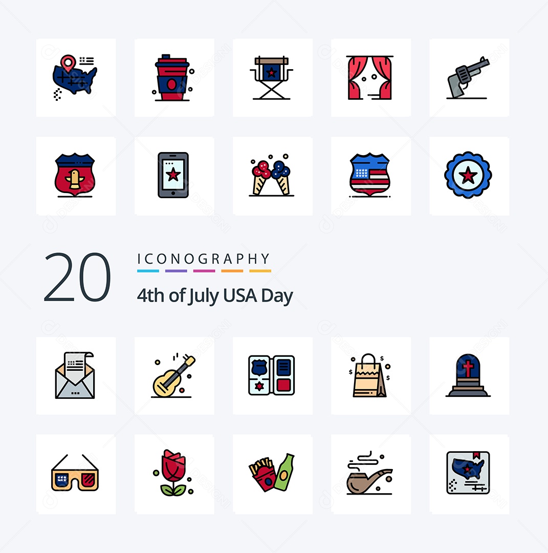 Pacote de Ícones e Elementos Vetores EPS