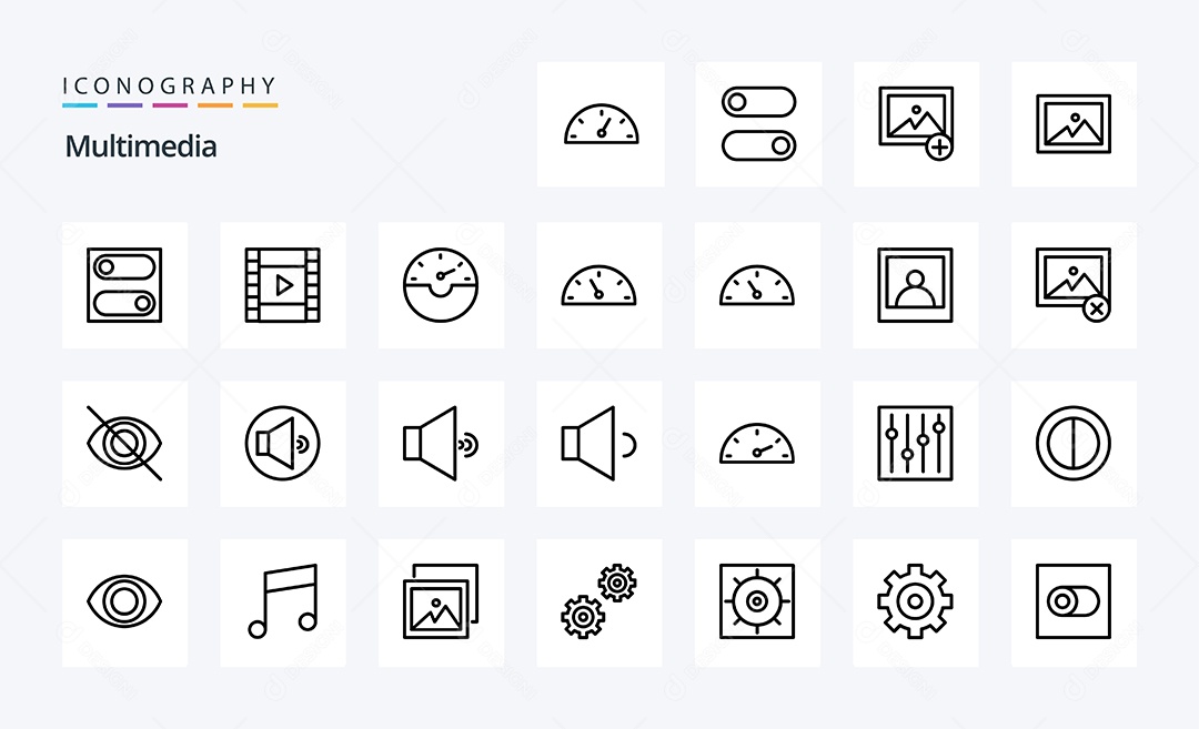 Pacote de Ícones e Elementos Vetores EPS