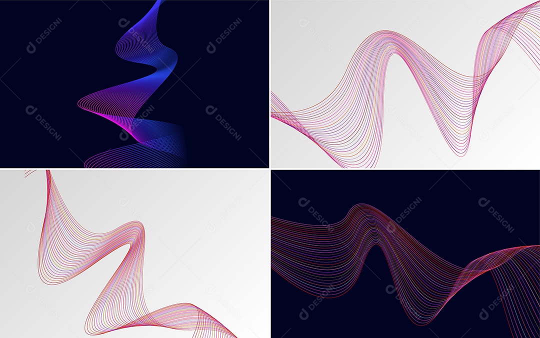 Coleção de conjunto de padrões geométricos de linhas mínimas Vetor EPS