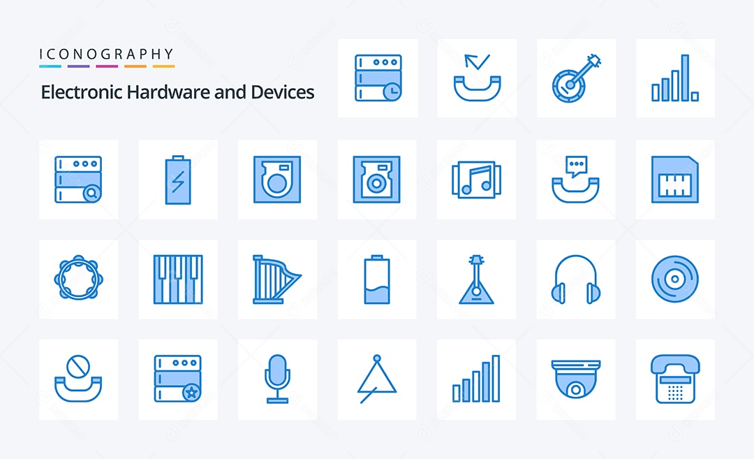 Pacote de Ícones e Elementos Vetores EPS