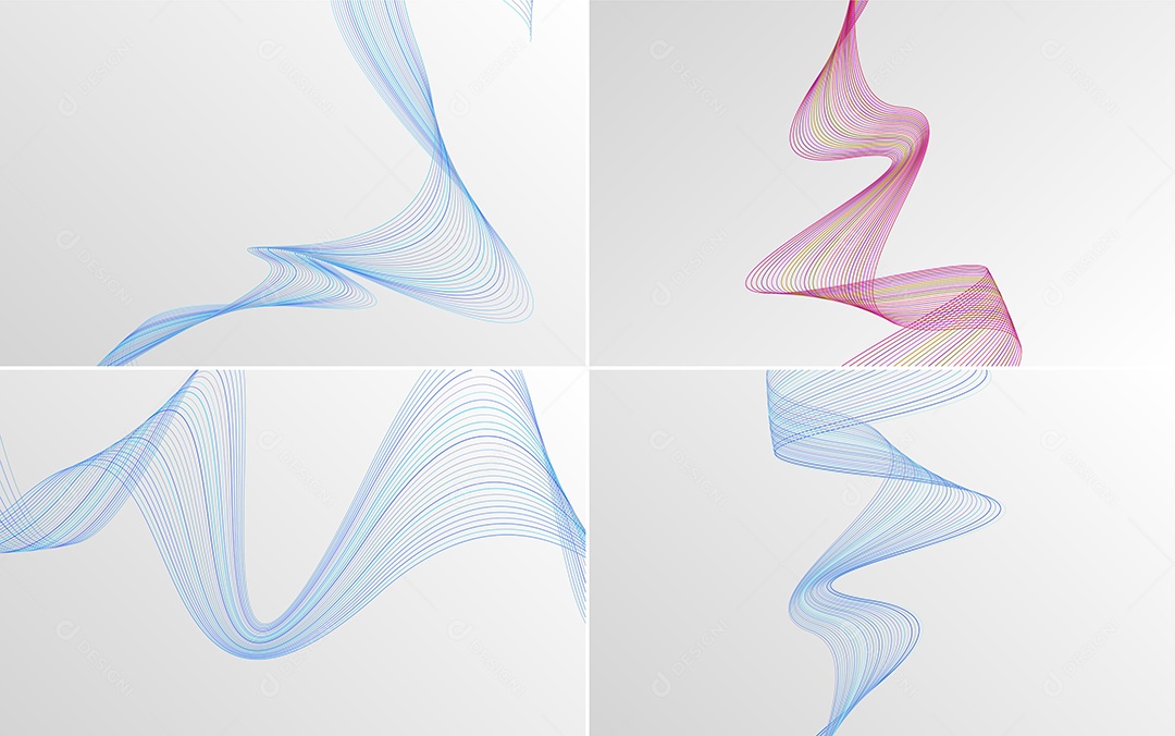 Coleção de conjunto de padrões geométricos de linhas mínimas Vetor EPS