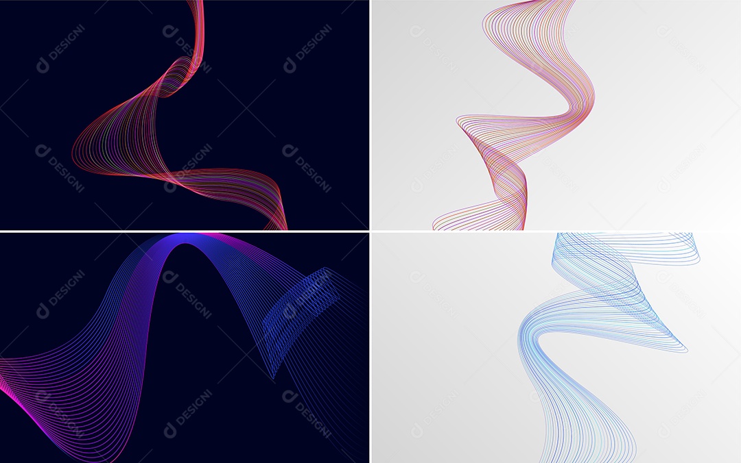 Coleção de conjunto de padrões geométricos de linhas mínimas Vetor EPS