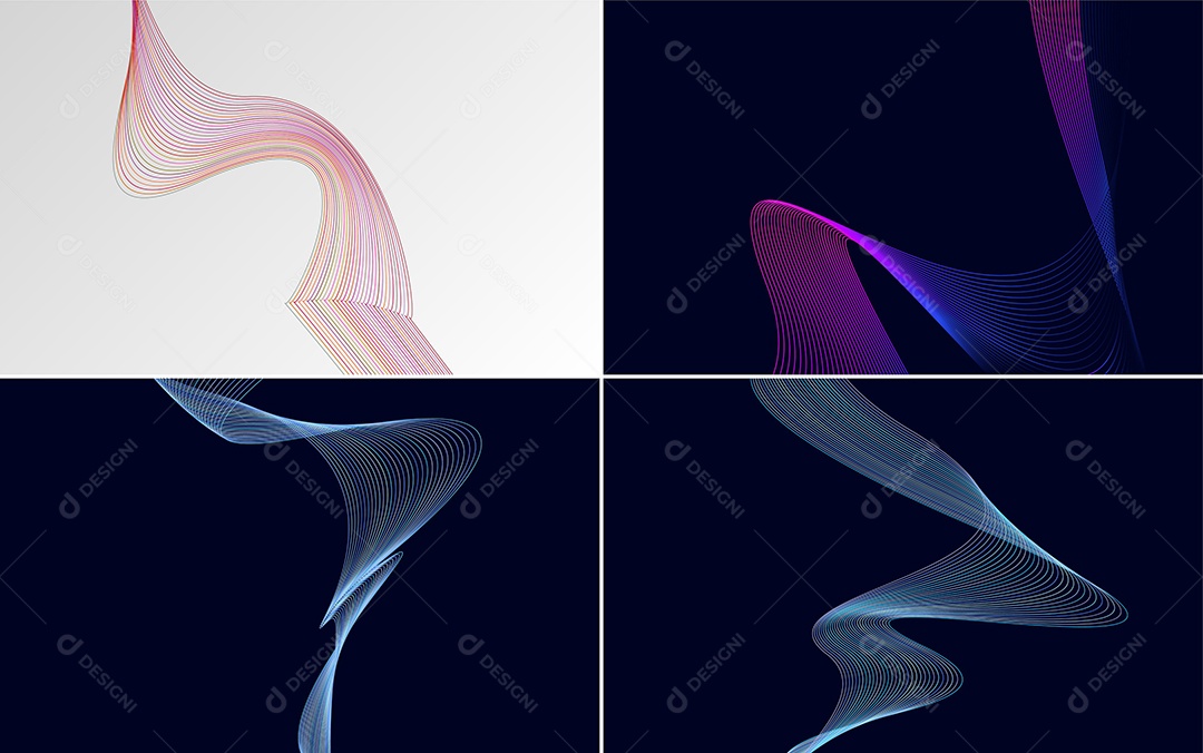 Coleção de conjunto de padrões geométricos de linhas mínimas Vetor EPS